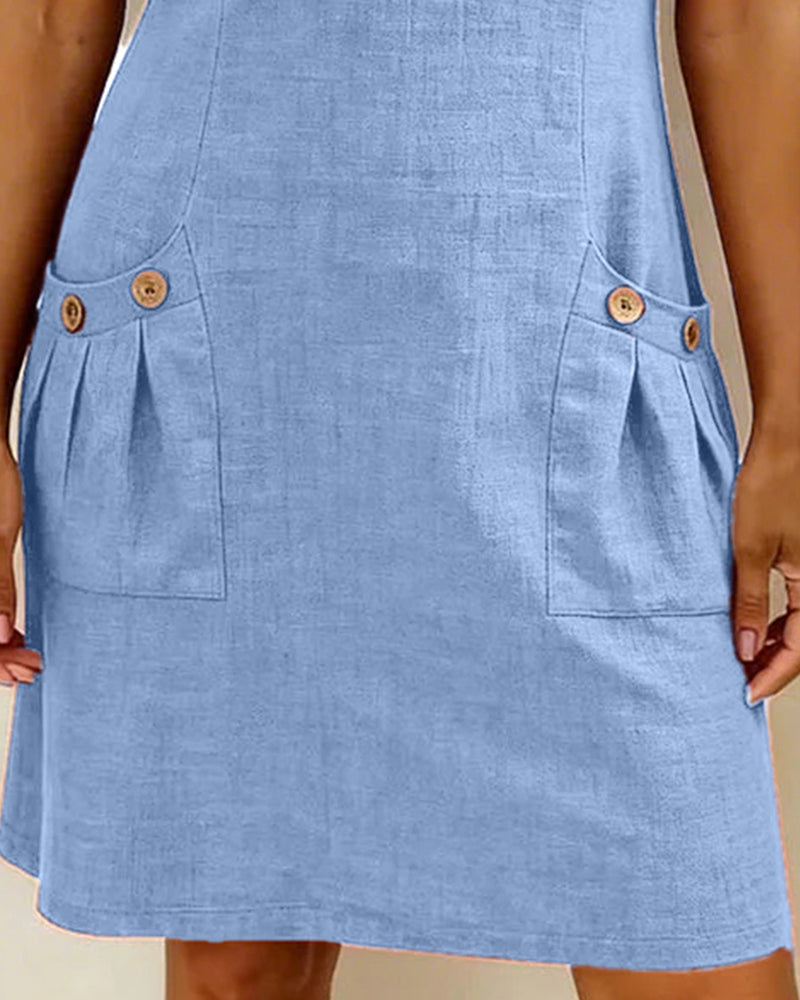 Bonnie™ | Cotton Zip-Front Pocket Dress