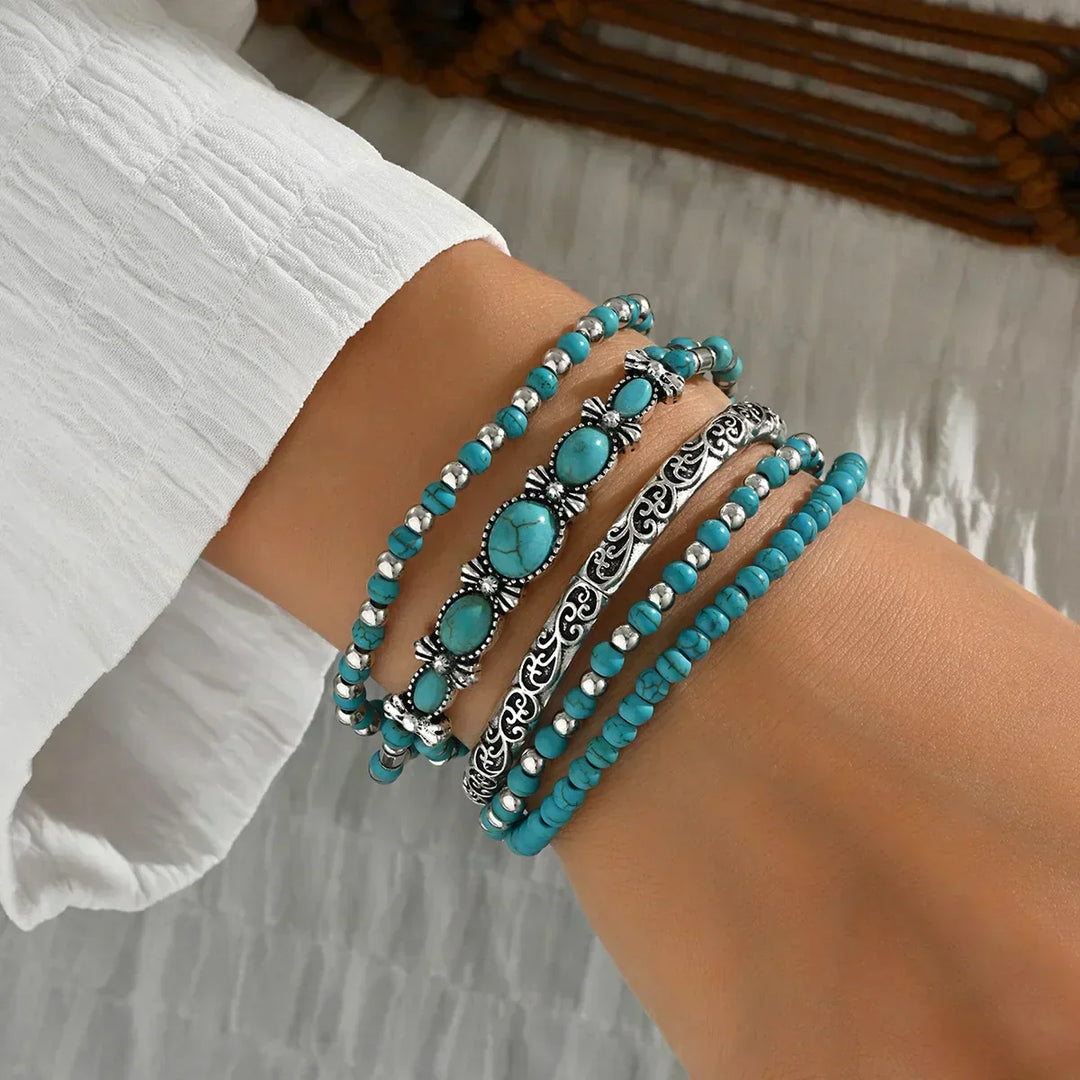 Sandy | Refined turquoise multi-row bracelet