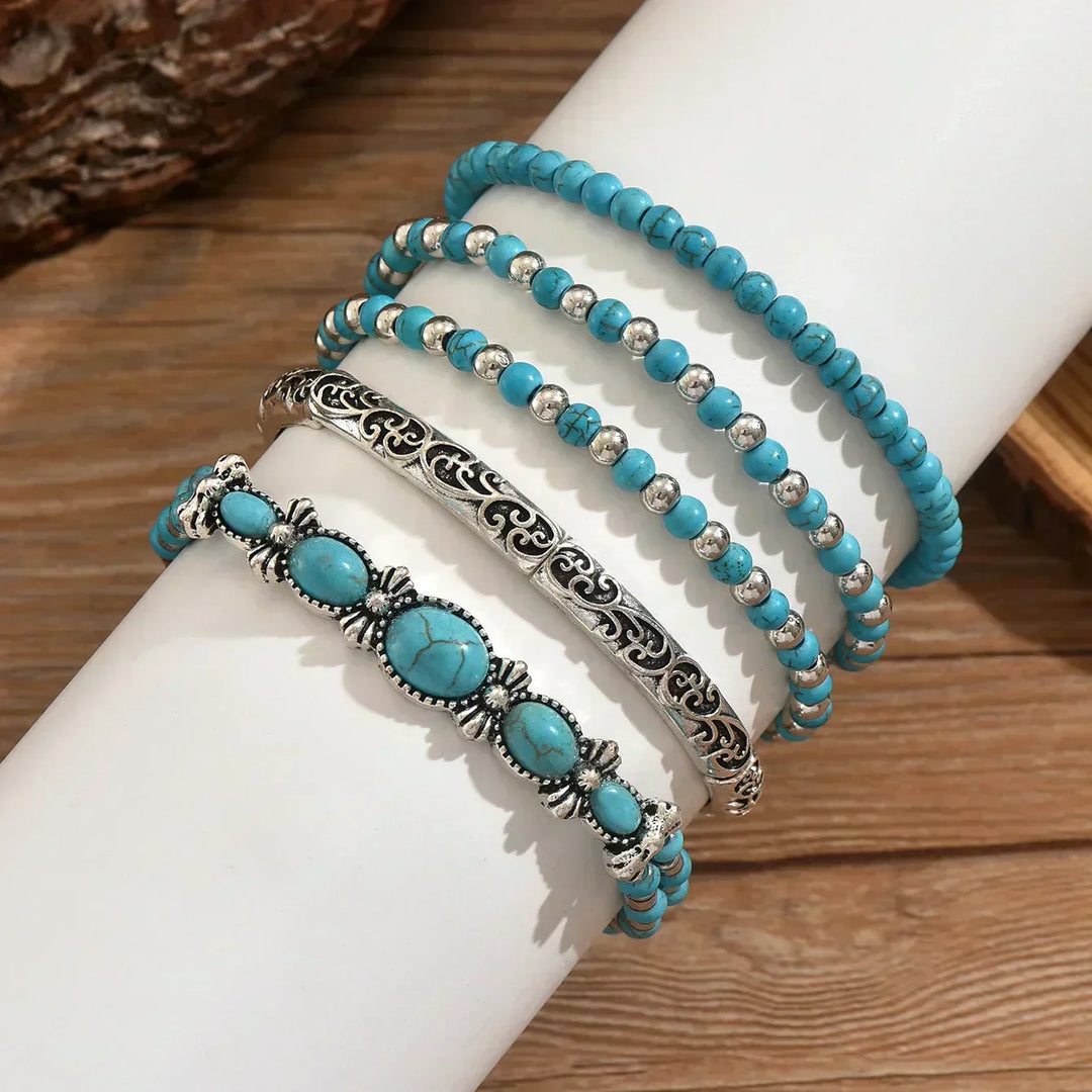 Sandy | Refined turquoise multi-row bracelet