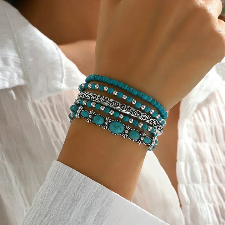 Sandy | Refined turquoise multi-row bracelet