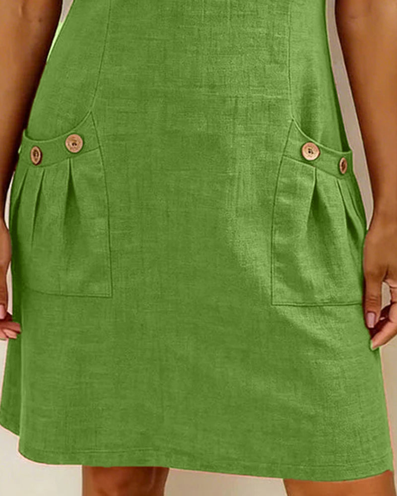 Bonnie™ | Cotton Zip-Front Pocket Dress